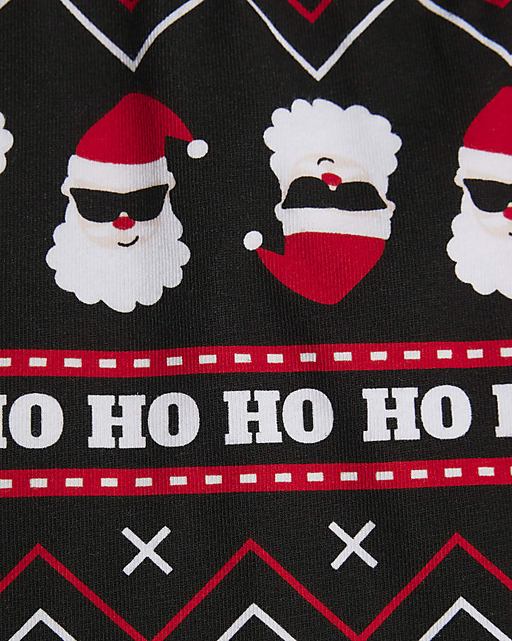 Black Naughty Santa Trunks