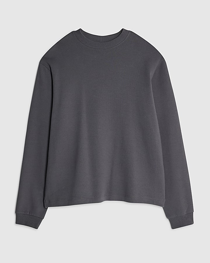 Grey Regular Fit Sweatshirt