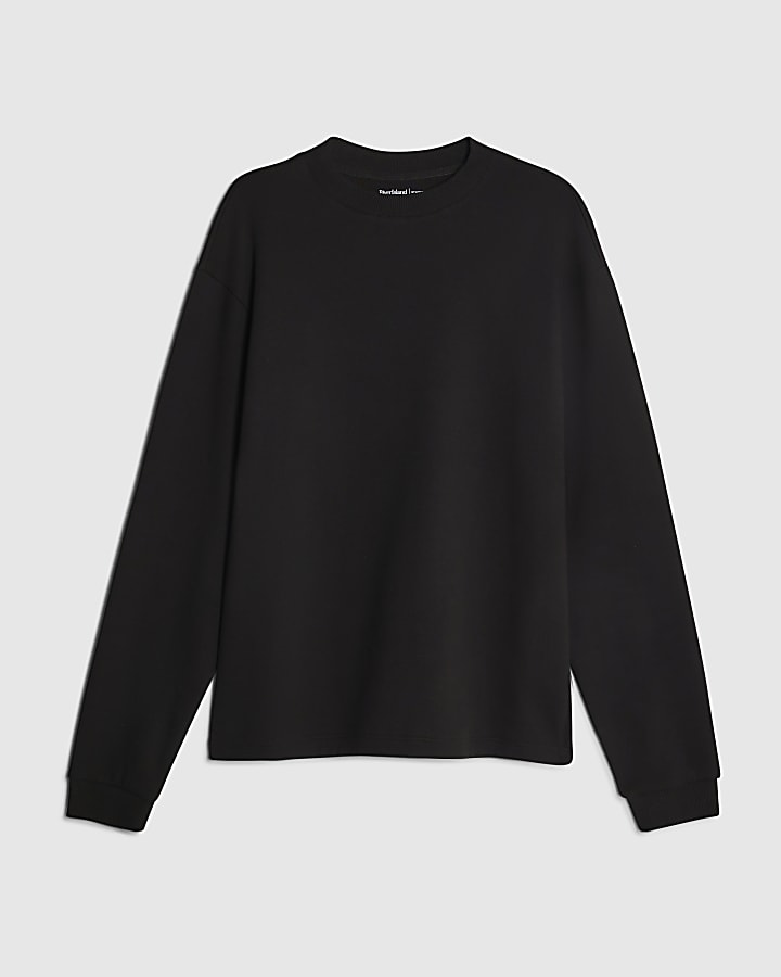 Black Regular Fit Sweatshirt