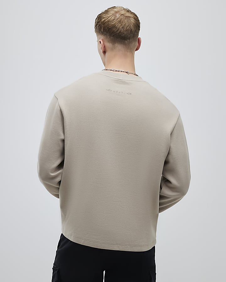 Brown Regular Fit Sweatshirt