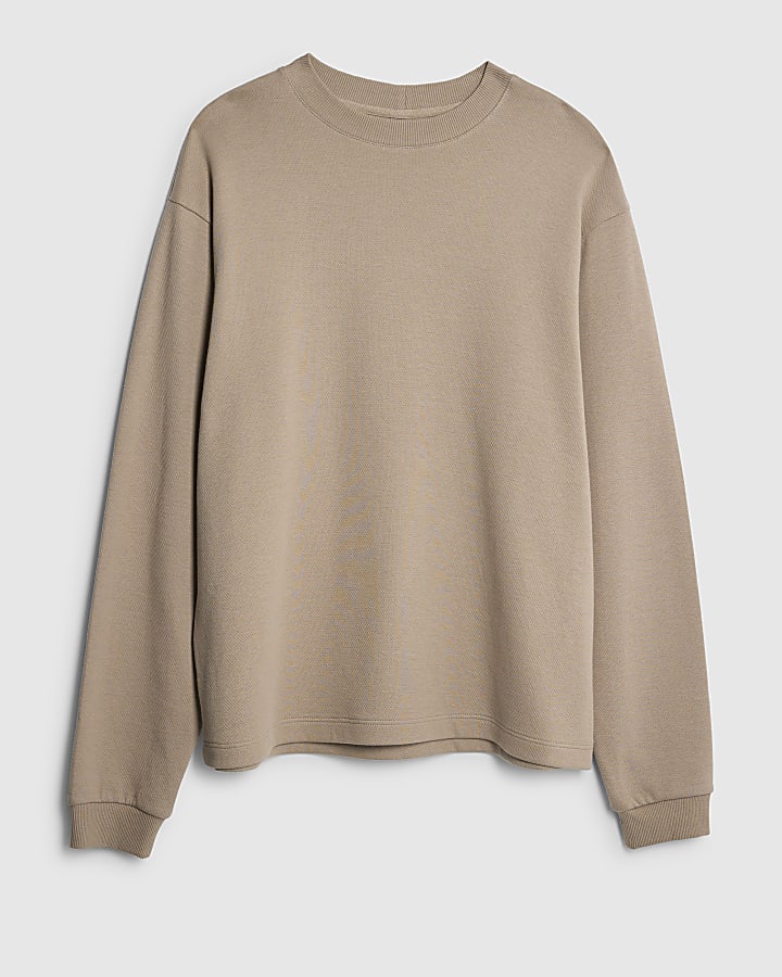 Brown Regular Fit Sweatshirt