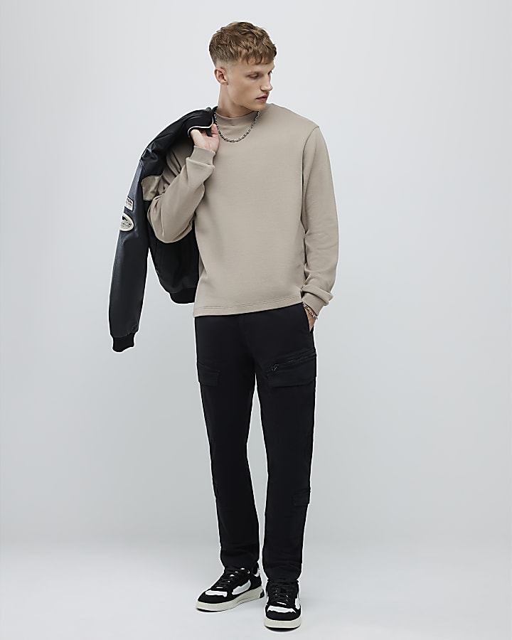 Brown Regular Fit Sweatshirt
