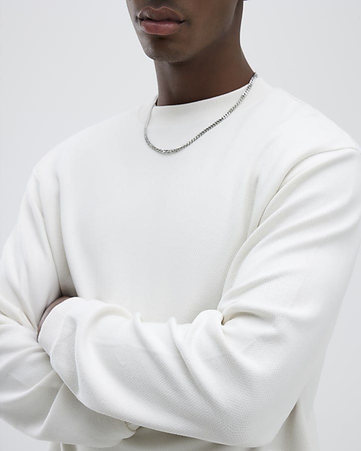 Ecru Regular Fit Sweatshirt