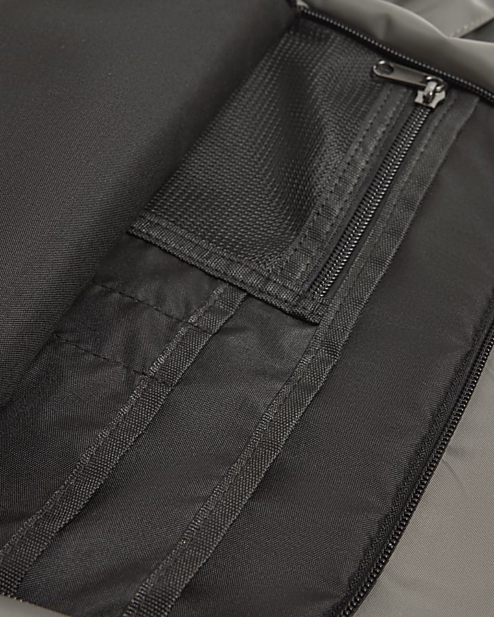 Grey Casual Badge Rucksack