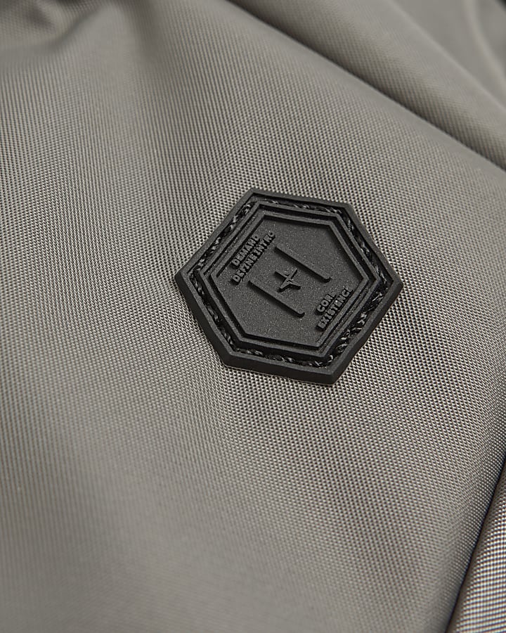 Grey Casual Badge Rucksack