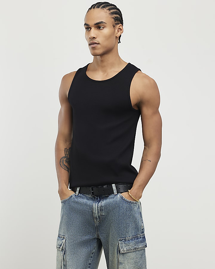 Grey Marl Rib Vest Multipack