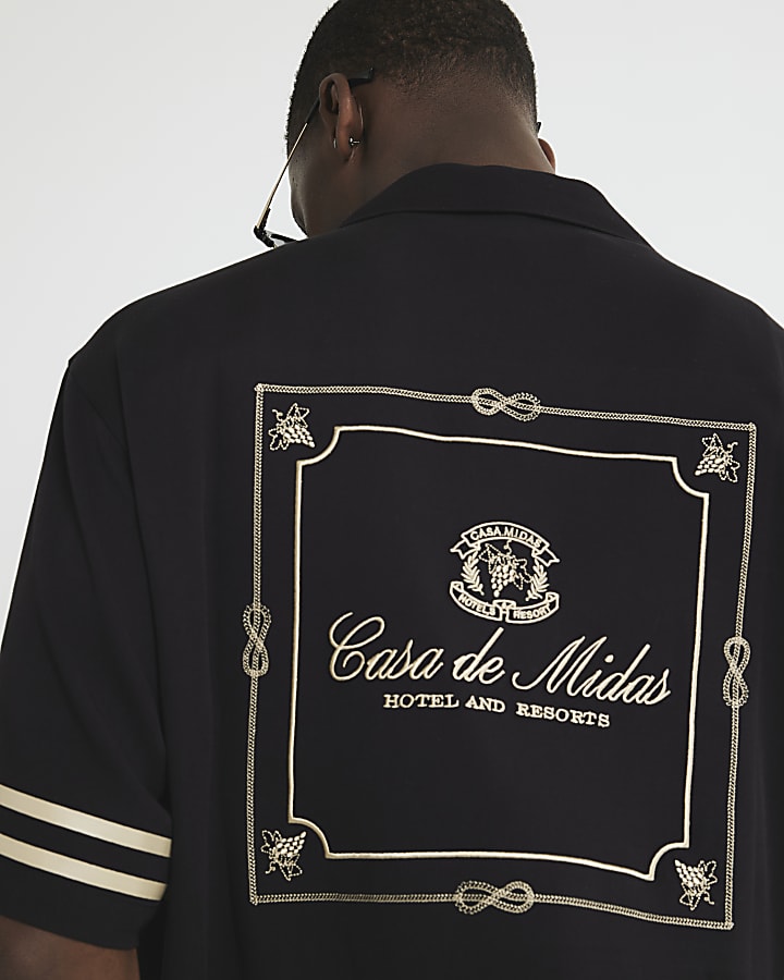 Black Regular Fit Casa de Midas Shirt