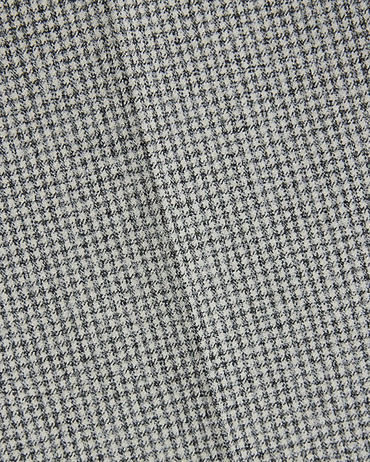 Grey Puppy Tooth Check Skinny Suit Trousers