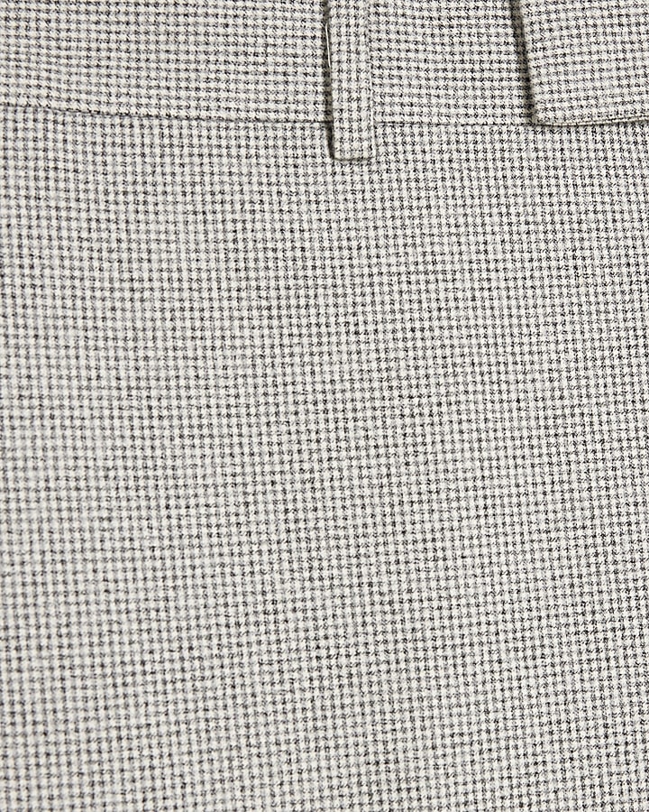 Grey Puppy Tooth Check Skinny Suit Trousers