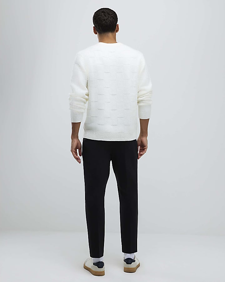 Black Tapered Fit Chino Trousers