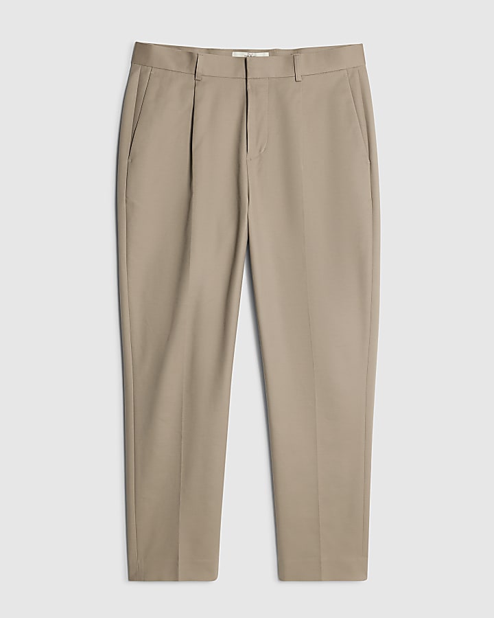 Stone Tapered Fit Chino Trousers