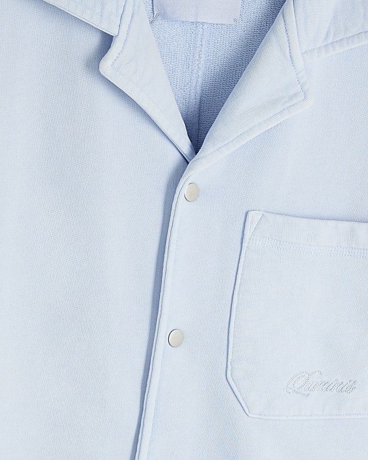 Blue Essentialism Textured Shirt