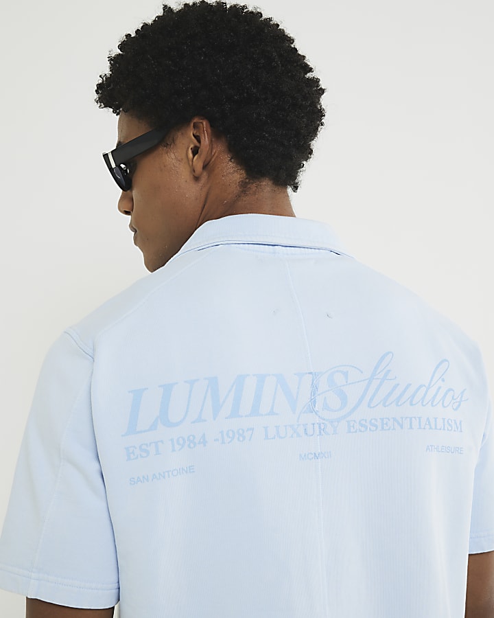 Blue Essentialism Textured Shirt
