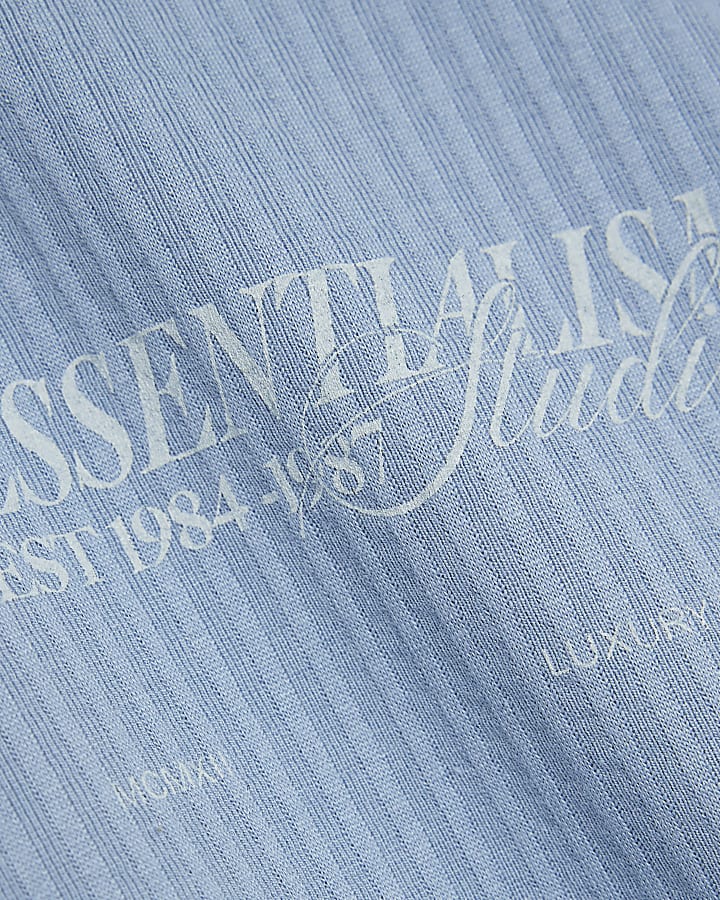 Blue Essentialism Textured T-Shirt