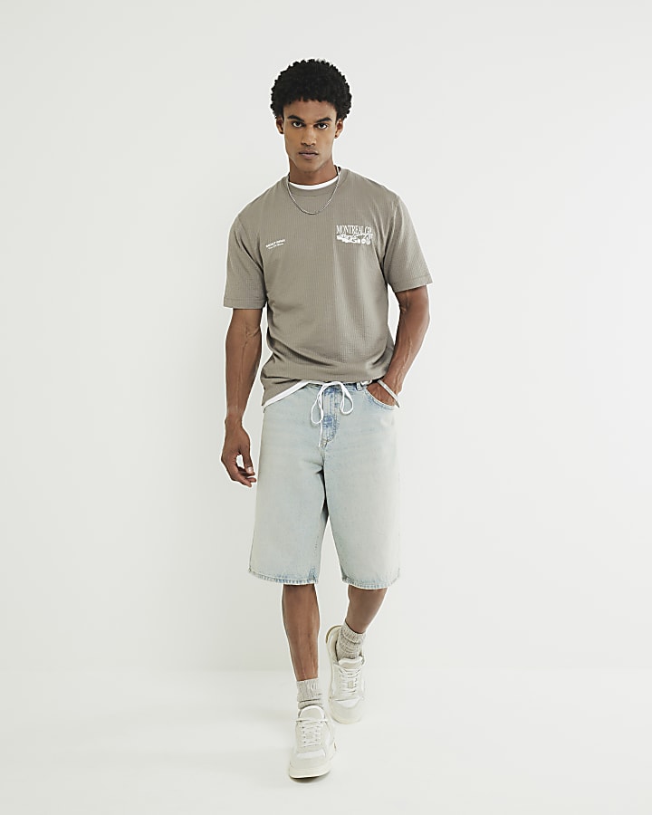 Beige Regular Fit GP Racing T-Shirt