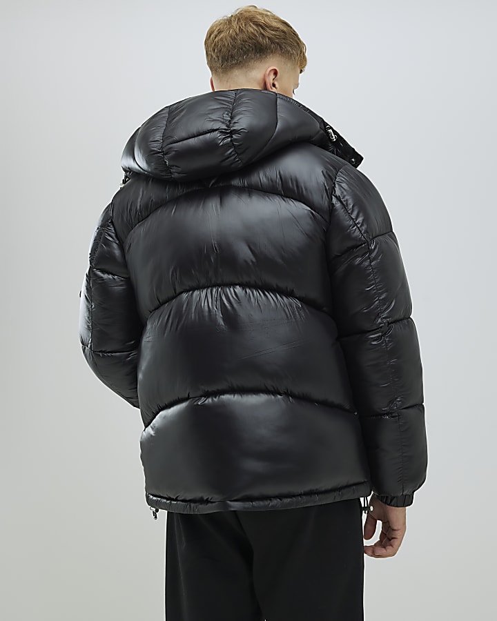 Black Oversized Fit Puffer Coat