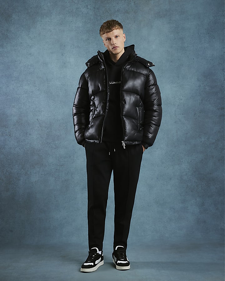Black Oversized Fit Puffer Coat