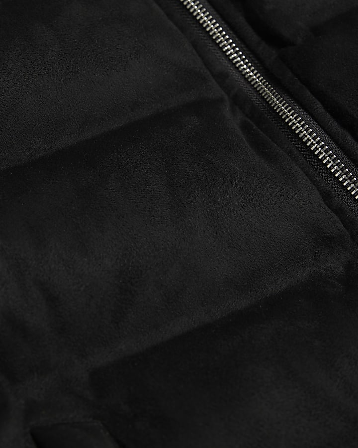 Black Faux Suede Hybrid Jacket