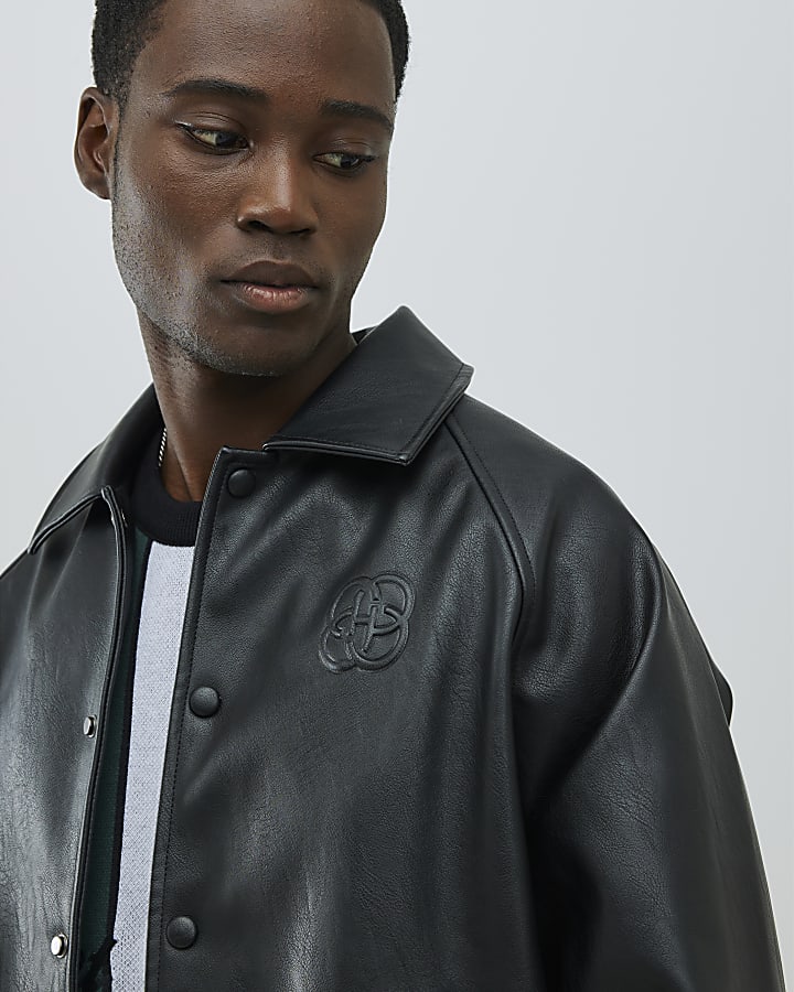 Black Stud Pressed Jacket