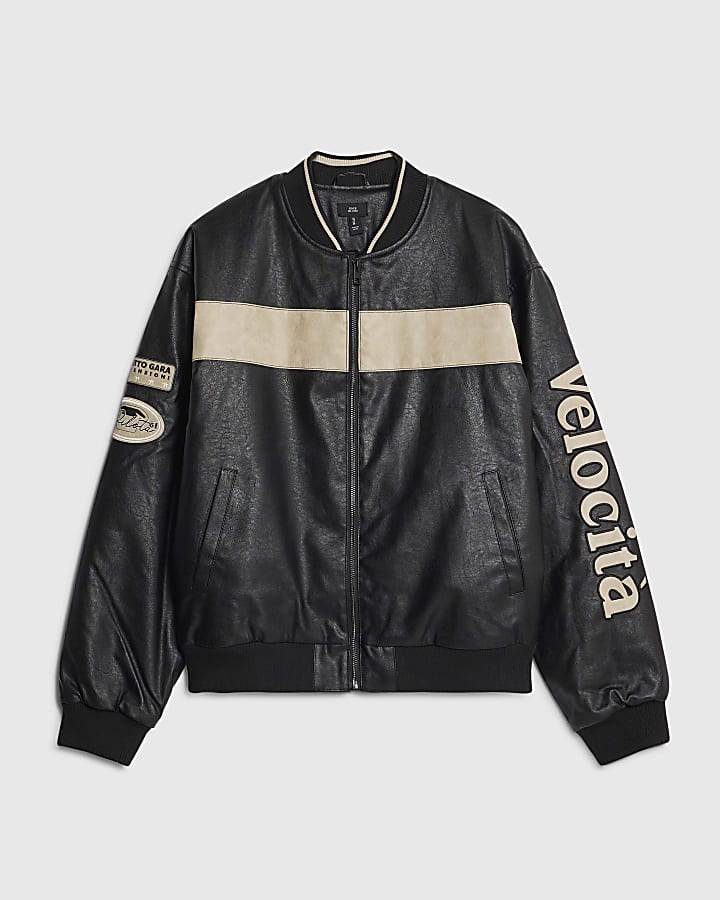 Black Sport Bomber Jacket