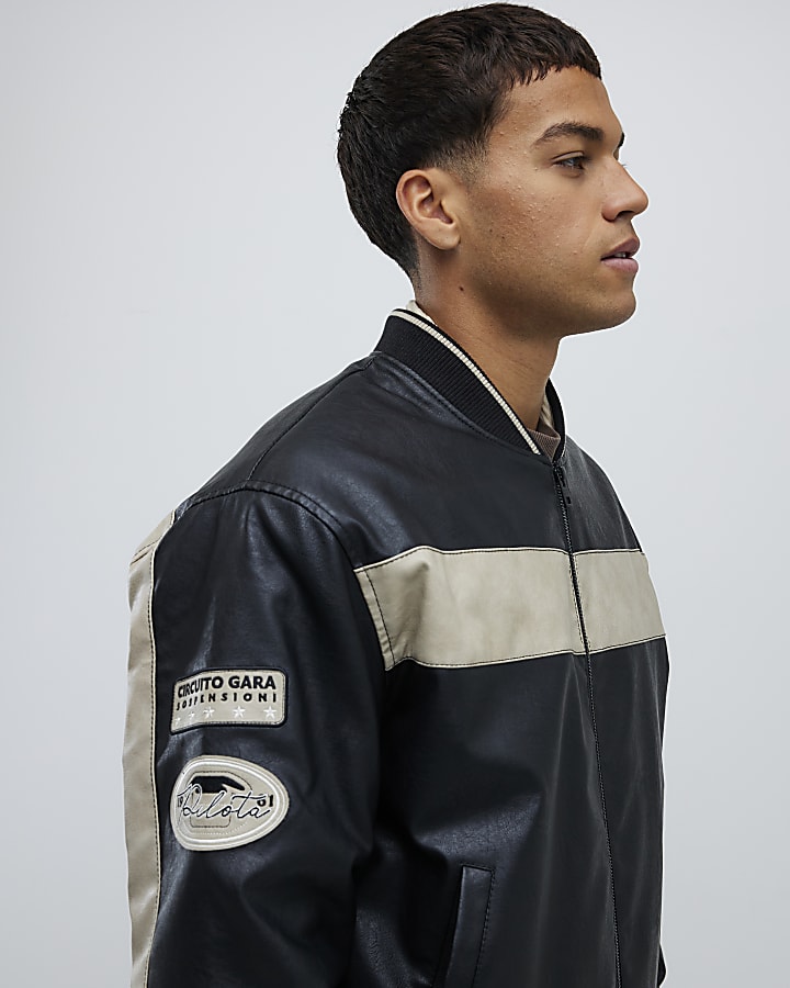 Black Sport Bomber Jacket