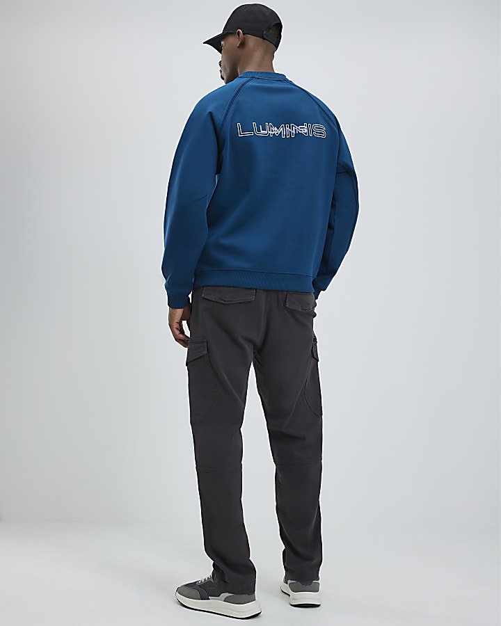 Grey Regular Fit Cargo Trousers