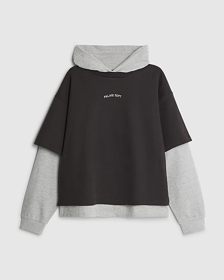 Black Palais Dept Double Layered Hoodie