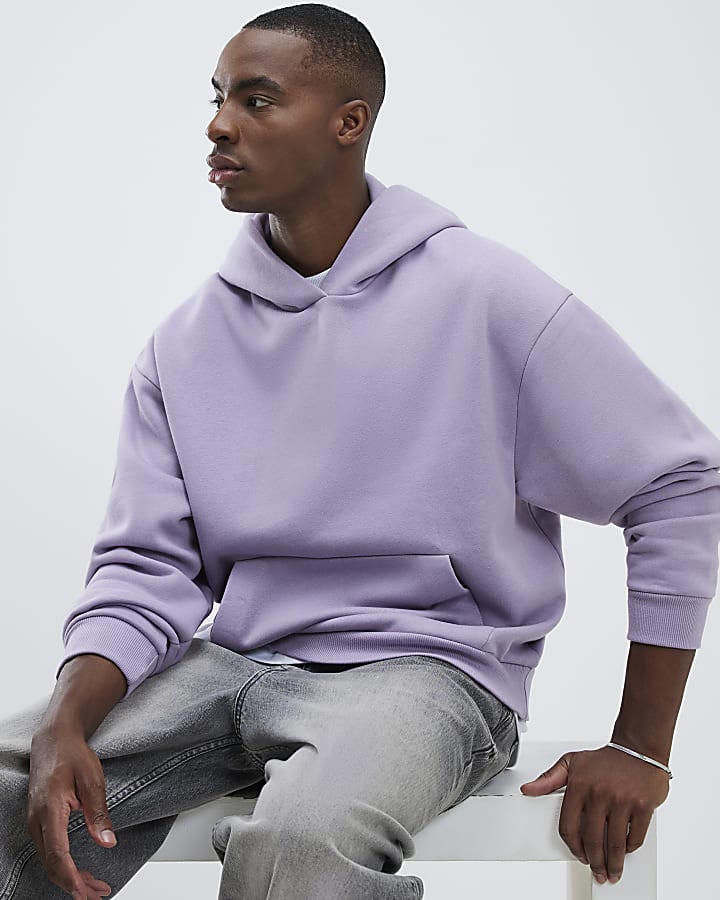 Purple Oversized Fit Hoodie