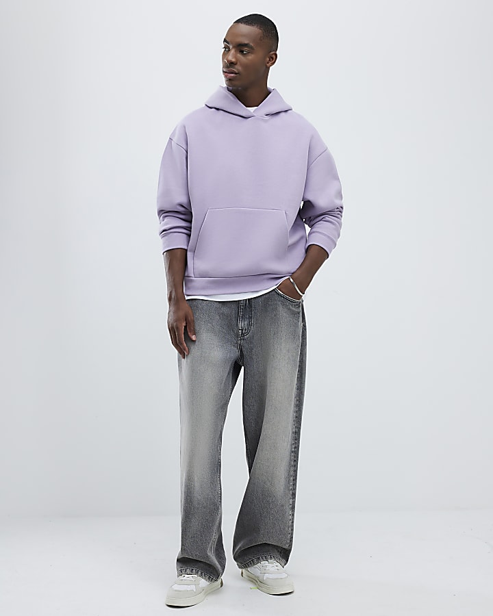 Purple Oversized Fit Hoodie