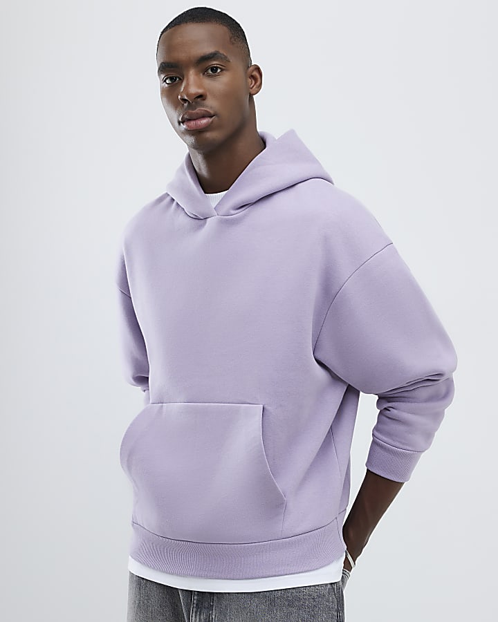 Purple Oversized Fit Hoodie