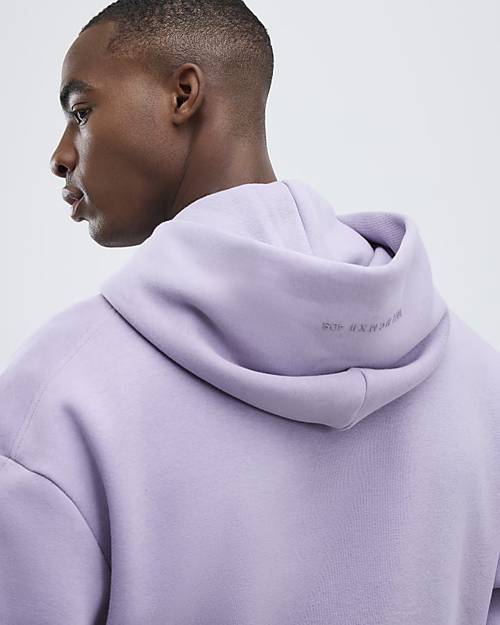 Purple Oversized Fit Hoodie