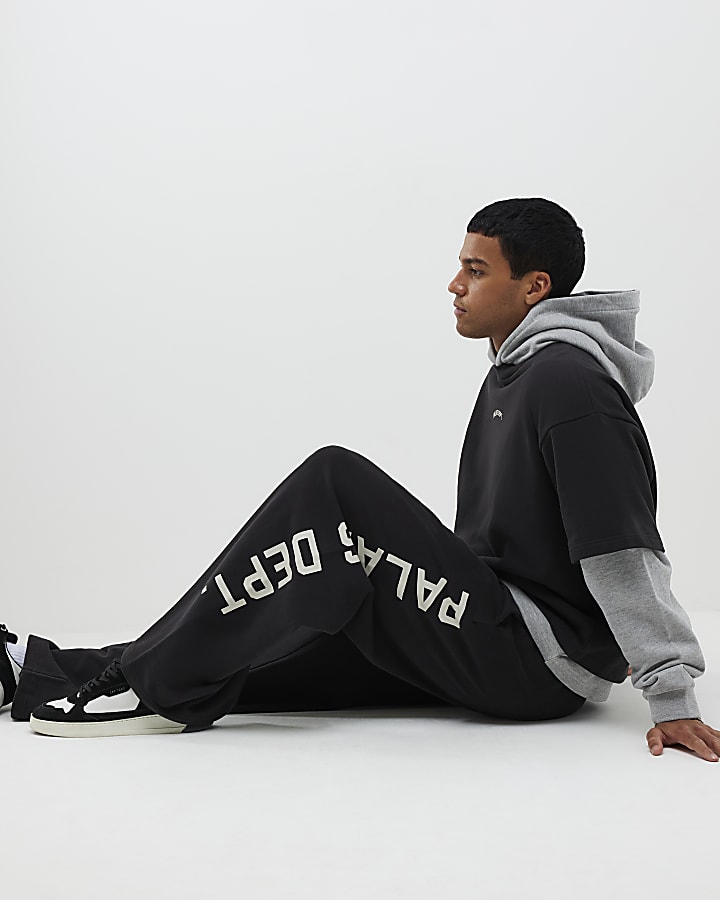Black Palais Dept Wide Leg Joggers