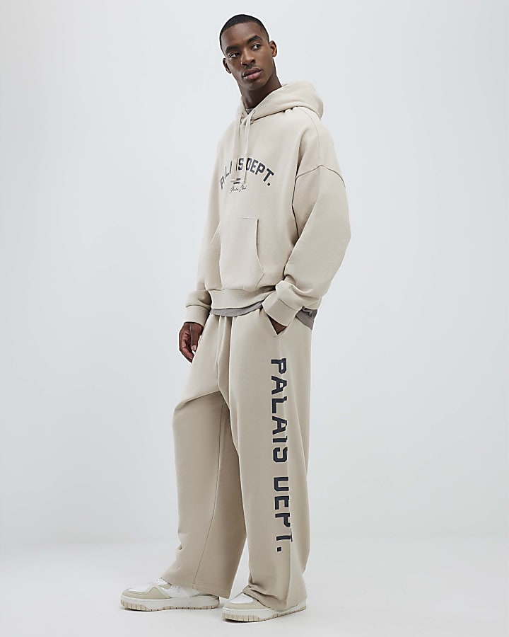 Beige Palais Dept Wide Leg Joggers