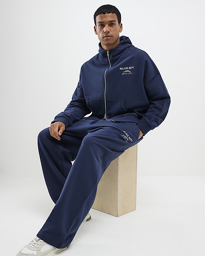 Navy Palais Dept Wide Leg Joggers