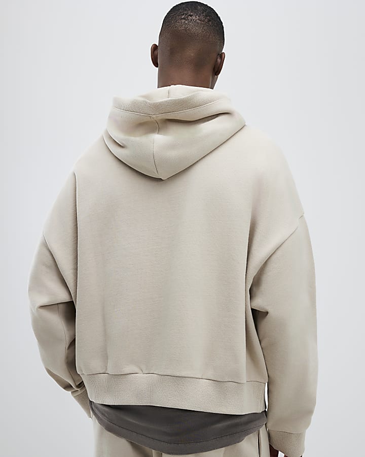 Beige Oversized Fit Palais Dept Hoodie