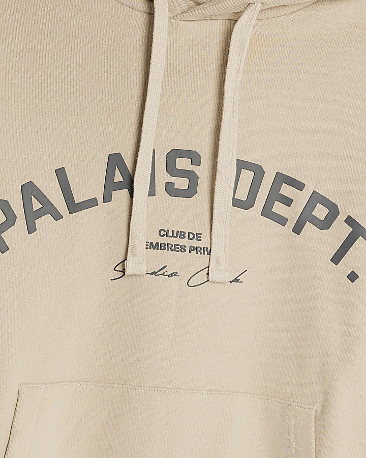 Beige Oversized Fit Palais Dept Hoodie