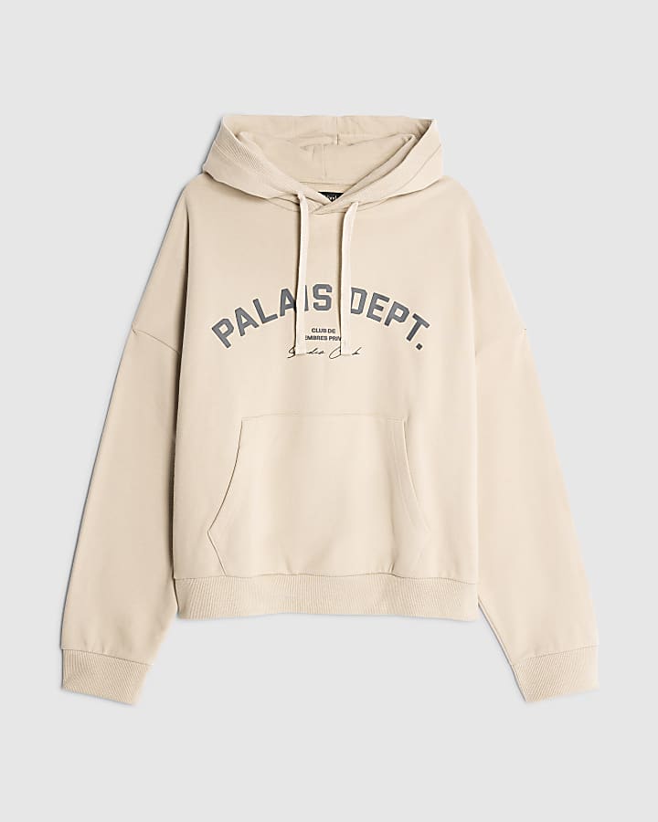 Beige Oversized Fit Palais Dept Hoodie
