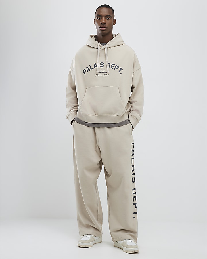 Beige Oversized Fit Palais Dept Hoodie
