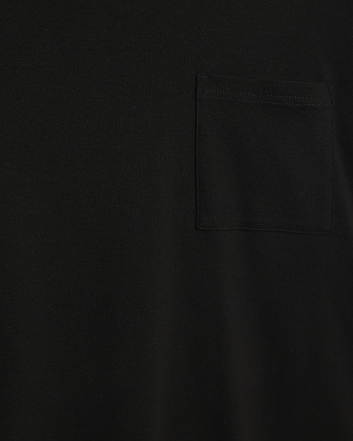 Black Oversized Fit Reverse Seam T-Shirt
