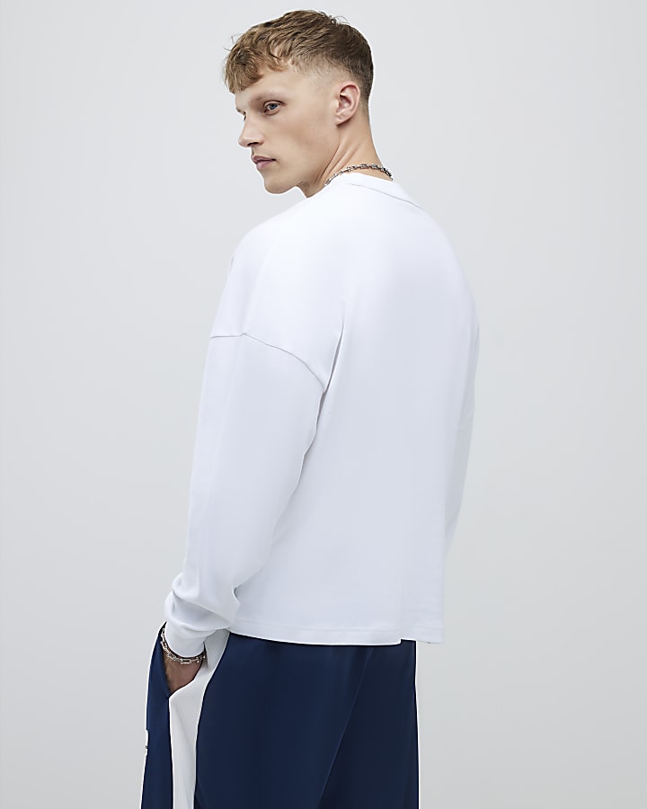 White Oversized Fit Reverse Seam T-Shirt
