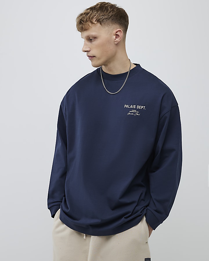 Navy Oversized Fit Palais Dept Top