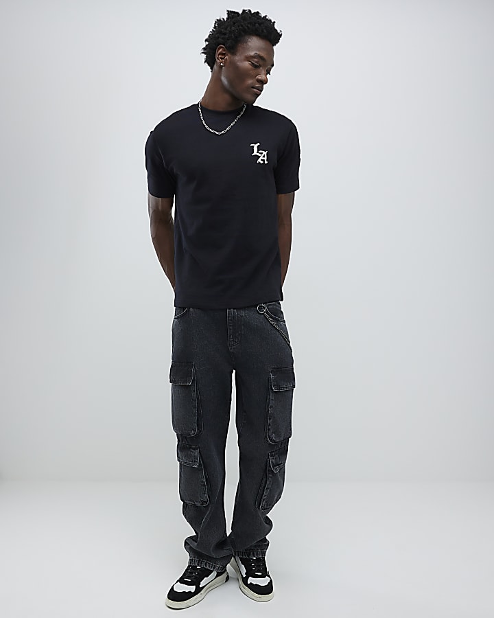 Black Regular Fit Los Angeles T-Shirt
