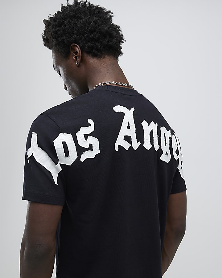 Black Regular Fit Los Angeles T-Shirt