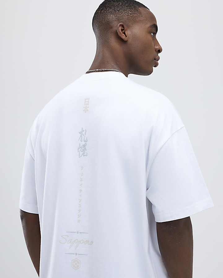 White Embroidered Yokosuka Cobra T-Shirt