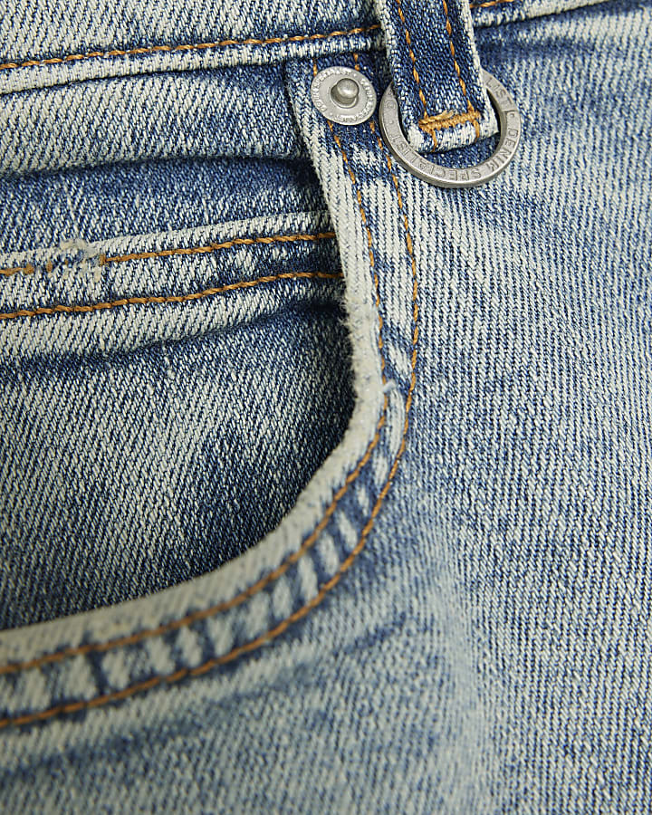 Blue Tapered Fit Jeans
