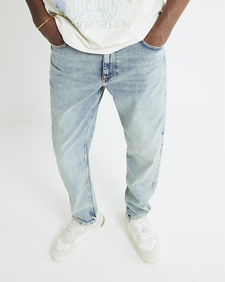 Blue Tapered Fit Jeans