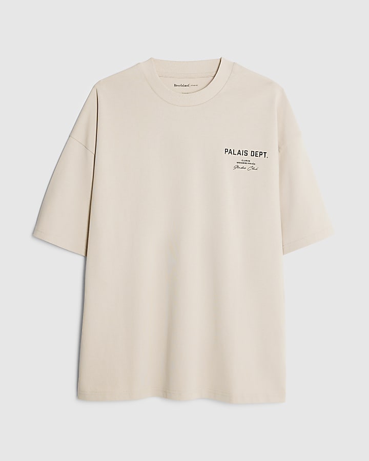 Beige Oversized Fit Palais Dept T-Shirt