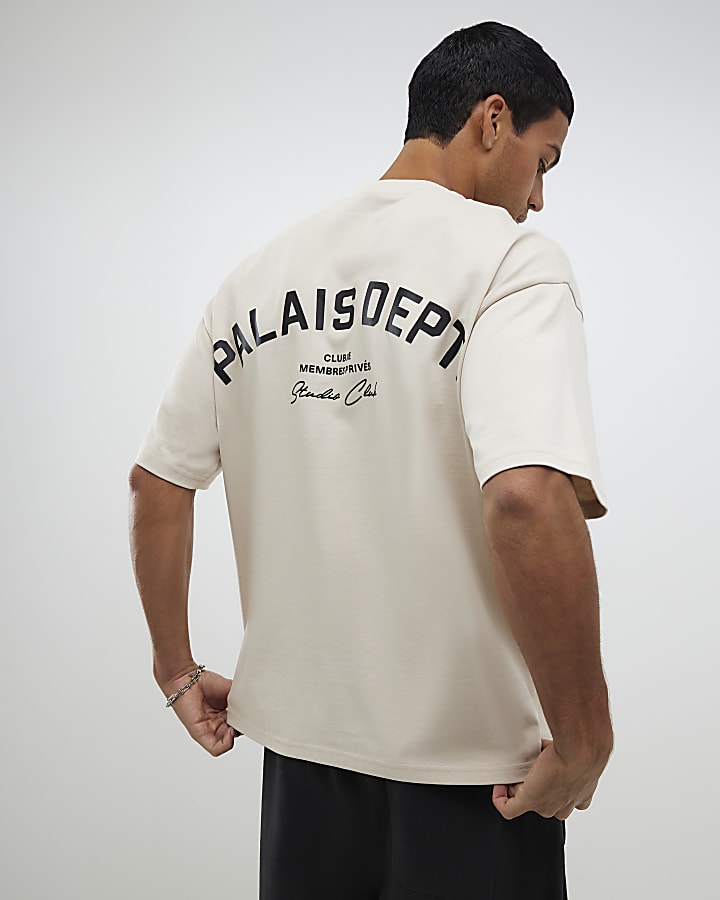 Beige Oversized Fit Palais Dept T-Shirt