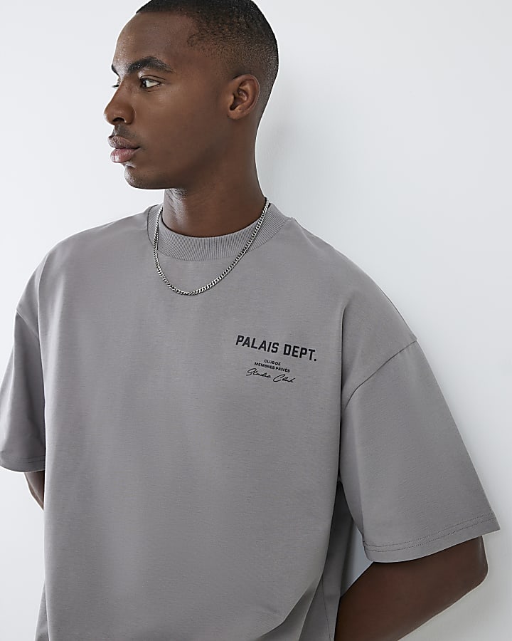 Grey Oversized Fit Palais Dept T-Shirt
