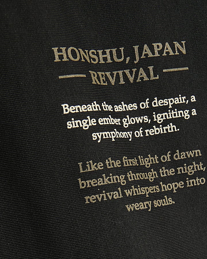 Black Oversized Fit Honshu Beasty T-Shirt